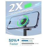 3 in 1 Wireless Charging Station for Apple MagSafe Charger, 15W Fast Magnetic Mag-Safe Charger Stand for iPhone 17 16 15 14 13 12 Apple Watch AirPods Series, Gifts for Men - Retail: $22 3 in 1 Wireless Charging Station for Apple MagSafe Charger, 15W Fast Magnetic Mag-Safe Charger Stand for iPhone 17 16 15 14 13 12 Apple Watch AirPods Series, Gifts for Men - Retail: $22