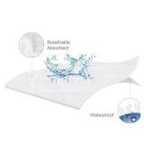 Bassinet Mattress Pad Cover Waterproof, Quilted Mattress Protector Sheets Fits All Mainstream Bassinet - Rectangle, Oval, Hourglass, 2 Pack, 17'' x 33'', Ultra Soft Breathable, White and Grey - Retail Bassinet Mattress Pad Cover Waterproof, Quilted Mattress Protector Sheets Fits All Mainstream Bassinet - Rectangle, Oval, Hourglass, 2 Pack, 17'' x 33'', Ultra Soft Breathable, White and Grey - Retail