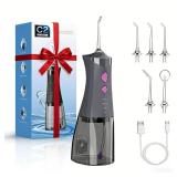 Water Dental Flosser Cordless for Teeth, 350ML Water Dental Flosser Teeth Pick 4 Modes Portable Oral Irrigator with 4 Jet Tips Rechargeable Flossers Oral Irrigator IPX7 Waterproof for Home Travel - Re Water Dental Flosser Cordless for Teeth, 350ML Water Dental Flosser Teeth Pick 4 Modes Portable Oral Irrigator with 4 Jet Tips Rechargeable Flossers Oral Irrigator IPX7 Waterproof for Home Travel - Re