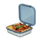 Smash 30 oz / 900ml Microwave Safe Stainless Steel Meal/Sandwich/Lunch Box with Black Hinged Lid Leak-Proof Clip Closure, Silicone Seal, BPA-Free. SMALL DENT ON BOTTOM. Smash 30 oz / 900ml Microwave Safe Stainless Steel Meal/Sandwich/Lunch Box with Black Hinged Lid Leak-Proof Clip Closure, Silicone Seal, BPA-Free. SMALL DENT ON BOTTOM.