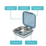 Smash 30 oz / 900ml Microwave Safe Stainless Steel Meal/Sandwich/Lunch Box with Black Hinged Lid Leak-Proof Clip Closure, Silicone Seal, BPA-Free. SMALL DENT ON BOTTOM. Smash 30 oz / 900ml Microwave Safe Stainless Steel Meal/Sandwich/Lunch Box with Black Hinged Lid Leak-Proof Clip Closure, Silicone Seal, BPA-Free. SMALL DENT ON BOTTOM.