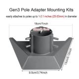 Pipe Adapter for Starlink Gen 3,V3 Pole Mounting Kit,Fit for Starlink Standard Dish, V3 Kickstand Dishy, Compatible with 1.25-2.1'' Pipe - Retail: $27 Pipe Adapter for Starlink Gen 3,V3 Pole Mounting Kit,Fit for Starlink Standard Dish, V3 Kickstand Dishy, Compatible with 1.25-2.1'' Pipe - Retail: $27