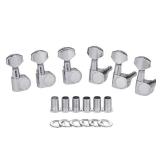 6 Inline Guitar 2 Pin Tuners Tuning Keys Pegs Dual Pin Tuning Machine Heads for Squier Strat/Tele/Ibanez/Yamaha/Import Style Guitars Mini Contemporary Button Chrome - Retail: $18 6 Inline Guitar 2 Pin Tuners Tuning Keys Pegs Dual Pin Tuning Machine Heads for Squier Strat/Tele/Ibanez/Yamaha/Import Style Guitars Mini Contemporary Button Chrome - Retail: $18