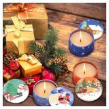 Scented Candles, Soy Wax Aromatherapy Candles, 1 Pack 13.5oz and 4 Pack 2.5 OZ Portable Tin Candles with Lid, Christmas Thanksgiving Candle Gifts Basket Scented Candles, Soy Wax Aromatherapy Candles, 1 Pack 13.5oz and 4 Pack 2.5 OZ Portable Tin Candles with Lid, Christmas Thanksgiving Candle Gifts Basket