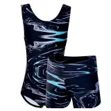 Gymnastics Leotards for Girls and Matching Shorts Set Size 14 Black Blue - Retail: $33 Gymnastics Leotards for Girls and Matching Shorts Set Size 14 Black Blue - Retail: $33