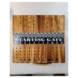 23 inches Horse Race Board Game with 11 Luxury Horses, Foldable Wood Horse Racing Board Game with 100 Pcs Chips,2 Dice and 2 Boxes of Cards, Vintage Color - Retail: $64 23 inches Horse Race Board Game with 11 Luxury Horses, Foldable Wood Horse Racing Board Game with 100 Pcs Chips,2 Dice and 2 Boxes of Cards, Vintage Color - Retail: $64