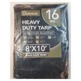 Tarp Waterproof 8x10Ft, Extra Thick 16 Mil Heavy Duty Tarp Cover, Tear & Fade Resistant, Outdoor Tarps with Brass Grommets and Reinforced Edges for Roof, Camping, Patio, Boat (Black/Green) - Retail: $ Tarp Waterproof 8x10Ft, Extra Thick 16 Mil Heavy Duty Tarp Cover, Tear & Fade Resistant, Outdoor Tarps with Brass Grommets and Reinforced Edges for Roof, Camping, Patio, Boat (Black/Green) - Retail: $
