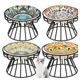 8 Pcs Bohemia Elevated Cat Bowls Set Include 5.5 Inch Raised Cat Food Bowls 4 Wide Pet Dishes with 4 Anti Slip Stand Ceramic Food Dish Elevated Plate for Pets Water Feeding(Mandala) 8 Pcs Bohemia Elevated Cat Bowls Set Include 5.5 Inch Raised Cat Food Bowls 4 Wide Pet Dishes with 4 Anti Slip Stand Ceramic Food Dish Elevated Plate for Pets Water Feeding(Mandala)