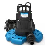 1/4 HP Automatic Swimming Pool Cover Pump, 2250 GPH Submersible Sump Pump with 3/4â Check Valve Adapter & 25ft Power Cord, Water Removal for Pool, Hot Tubs, Rooftops, Water Beds and more - Retail 1/4 HP Automatic Swimming Pool Cover Pump, 2250 GPH Submersible Sump Pump with 3/4â Check Valve Adapter & 25ft Power Cord, Water Removal for Pool, Hot Tubs, Rooftops, Water Beds and more - Retail