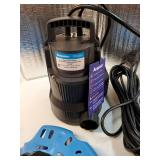 1/4 HP Automatic Swimming Pool Cover Pump, 2250 GPH Submersible Sump Pump with 3/4â Check Valve Adapter & 25ft Power Cord, Water Removal for Pool, Hot Tubs, Rooftops, Water Beds and more - Retail 1/4 HP Automatic Swimming Pool Cover Pump, 2250 GPH Submersible Sump Pump with 3/4â Check Valve Adapter & 25ft Power Cord, Water Removal for Pool, Hot Tubs, Rooftops, Water Beds and more - Retail