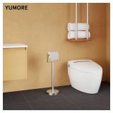 Toilet Paper Holder Free Standing, Stainless Steel Toilet Paper Stand, Weighted Base Floor Tissue Roll Holder for Bathroom, Brushed Nickel 200UP - Retail: $50 Toilet Paper Holder Free Standing, Stainless Steel Toilet Paper Stand, Weighted Base Floor Tissue Roll Holder for Bathroom, Brushed Nickel 200UP - Retail: $50