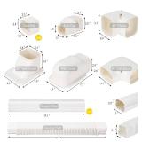 3 W 16.1 Ft Line Set Cover Kit for Mini Split Air Conditioner Decorative PVC Line Cover Kit for Central Air Conditioner Mini Split AC Cover for Outside Heat Pumps Tubing Cover - Retail: $46' 3 W 16.1 Ft Line Set Cover Kit for Mini Split Air Conditioner Decorative PVC Line Cover Kit for Central Air Conditioner Mini Split AC Cover for Outside Heat Pumps Tubing Cover - Retail: $46'