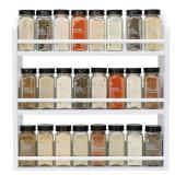 3 Tier Bamboo Spice Rack, Spice Rack Organizer, Seasoning Jars Rack Shelf Spice Organizer for Kitchen Counter or Wall Mounting, Spice Storage Holder with handles, Jars Not Included, White - Retail: $3 3 Tier Bamboo Spice Rack, Spice Rack Organizer, Seasoning Jars Rack Shelf Spice Organizer for Kitchen Counter or Wall Mounting, Spice Storage Holder with handles, Jars Not Included, White - Retail: $3