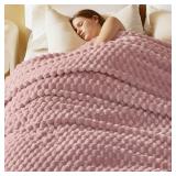 Bedsure King Size Blanket for Bed - 350GSM Fluffy Plush Bubble Blanket King for Home Room Decor, GentleSoft Cute Fleece Soft Cozy Gifts for Women Girls, Dusty Rose, 108x90 Inches - Retail: $35 Bedsure King Size Blanket for Bed - 350GSM Fluffy Plush Bubble Blanket King for Home Room Decor, GentleSoft Cute Fleece Soft Cozy Gifts for Women Girls, Dusty Rose, 108x90 Inches - Retail: $35