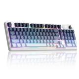 GK960 Wireless Gaming Keyboard, RGB Tri-Mode Wired/BT/2.4G Creamy Keyboard with Number Pad, 4000mAh Battery, Knob Control, Side Printed Keycaps, 19-Key Anti-Ghosting for Win/Mac (Black & Blue) - Retai GK960 Wireless Gaming Keyboard, RGB Tri-Mode Wired/BT/2.4G Creamy Keyboard with Number Pad, 4000mAh Battery, Knob Control, Side Printed Keycaps, 19-Key Anti-Ghosting for Win/Mac (Black & Blue) - Retai