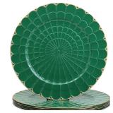 Green Chargers Plates Set of 6, Plastic Decorative Charge Plates for Dinner, Table Setting, Holiday, Thanksgiving, Christmas - Retail: $36 Green Chargers Plates Set of 6, Plastic Decorative Charge Plates for Dinner, Table Setting, Holiday, Thanksgiving, Christmas - Retail: $36
