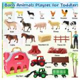 Farm Animals Big Red Barn Toy for 1 2 3 4 5 Years Old Toddlers, Kids Farm Figures Fence Playset with Tractor, Preschool Montessori Learning Toys, Christmas Birthday Easter Gift for Boys Girls - Retail Farm Animals Big Red Barn Toy for 1 2 3 4 5 Years Old Toddlers, Kids Farm Figures Fence Playset with Tractor, Preschool Montessori Learning Toys, Christmas Birthday Easter Gift for Boys Girls - Retail