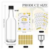 12 Sets Limoncello Glass Bottles Sets 8 oz Clear Glass Bottles for Limoncello Homemade with Tags and Twine and Funnel for Home Brewing Wedding Baby Shower Party Favors - Retail: $34 12 Sets Limoncello Glass Bottles Sets 8 oz Clear Glass Bottles for Limoncello Homemade with Tags and Twine and Funnel for Home Brewing Wedding Baby Shower Party Favors - Retail: $34