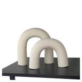 Defined Deco Ceramics Arch Decorative Objects, Neutral Home Decor for Shelves, Shelf Decor Aesthetic, Home Decorations for Living Room Decor, - Retail: $26 Defined Deco Ceramics Arch Decorative Objects, Neutral Home Decor for Shelves, Shelf Decor Aesthetic, Home Decorations for Living Room Decor, - Retail: $26