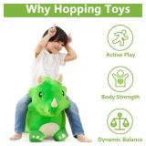 iPlay, iLearn Bouncy Pals Dinosaur Hopper Toy 2 Year Old Boy, Toddler Plush Bounce Animals, Ride on Bouncing Triceratops for Kids, Outdoor Hopping Horse Bouncer, Cool Birthday Gifts 3 4 5 6 Yr Girls - iPlay, iLearn Bouncy Pals Dinosaur Hopper Toy 2 Year Old Boy, Toddler Plush Bounce Animals, Ride on Bouncing Triceratops for Kids, Outdoor Hopping Horse Bouncer, Cool Birthday Gifts 3 4 5 6 Yr Girls -