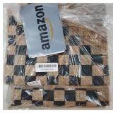 Easy Jute Runner Rug for Entryway, 2x6 Runner Rug Kitchen Rugs Non Slip, Washable Black Checkered Indoor Runner Rugs for Laundry Room Bedroom, Carpet Runners for Hallway 6ft - Retail: $43 Easy Jute Runner Rug for Entryway, 2x6 Runner Rug Kitchen Rugs Non Slip, Washable Black Checkered Indoor Runner Rugs for Laundry Room Bedroom, Carpet Runners for Hallway 6ft - Retail: $43