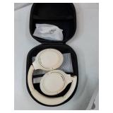QC60 Hybrid Active Noise Cancelling Headphones, Wireless Over Ear Bluetooth Headsets with mic,100H Playtime 3 EQ Mode Deep Bass, Memory Earmuffs for Travel Home Office(Beige White) - Retail: $37 QC60 Hybrid Active Noise Cancelling Headphones, Wireless Over Ear Bluetooth Headsets with mic,100H Playtime 3 EQ Mode Deep Bass, Memory Earmuffs for Travel Home Office(Beige White) - Retail: $37