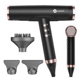 Professional Ionic Hair Dryer with Diffuser - Lightweight, Compact, Powerful & Fast Salon Blow Dryer with High Speed Brushless Motor for Travel, Women & Men (Ceramic, Black) - Retail: $130 Professional Ionic Hair Dryer with Diffuser - Lightweight, Compact, Powerful & Fast Salon Blow Dryer with High Speed Brushless Motor for Travel, Women & Men (Ceramic, Black) - Retail: $130