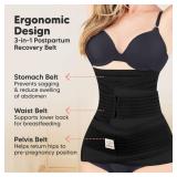 3 in 1 Postpartum Belly Support Recovery Wrap â Postpartum Belly Band, After Birth Brace, Slimming Girdles, Body Shaper Waist Shapewear, Post Surgery Pregnancy Belly Support Band (Midnight Black, 3 in 1 Postpartum Belly Support Recovery Wrap â Postpartum Belly Band, After Birth Brace, Slimming Girdles, Body Shaper Waist Shapewear, Post Surgery Pregnancy Belly Support Band (Midnight Black,
