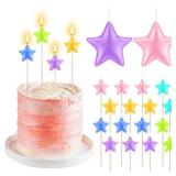 16 Pack Star Candles for Cake Birthday Star Shaped Sparkler Candles Stereo Cake Topper Decorations for Birthday Party Supplies(Colorful) - Retail: $15 16 Pack Star Candles for Cake Birthday Star Shaped Sparkler Candles Stereo Cake Topper Decorations for Birthday Party Supplies(Colorful) - Retail: $15