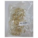 Metal Shower Curtain Hooks Hanging Clips Metal Curtain Rings Practical Reusable Shower Hangers for Bathroom Bedroom Kitchen Home Applications(Gold,60 Pieces) - Retail: $10 Metal Shower Curtain Hooks Hanging Clips Metal Curtain Rings Practical Reusable Shower Hangers for Bathroom Bedroom Kitchen Home Applications(Gold,60 Pieces) - Retail: $10