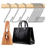 15 Pack Purse Hanger for Closet, Super Sturdy Purse Hooks, Hanging Backpack Bag Holder, Closet Organizers and Storage, Silver - Retail: $8 15 Pack Purse Hanger for Closet, Super Sturdy Purse Hooks, Hanging Backpack Bag Holder, Closet Organizers and Storage, Silver - Retail: $8