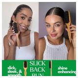 Boar Bristle Slick Back Hair Brush for Sleek Ponytail Bun & Smoothing Baby Hairs, Flyaways, Edge Control - Backcombing & Teasing Hairbrush with Wide Rat Tail for Sectioning & Parting - Retail: $8 Boar Bristle Slick Back Hair Brush for Sleek Ponytail Bun & Smoothing Baby Hairs, Flyaways, Edge Control - Backcombing & Teasing Hairbrush with Wide Rat Tail for Sectioning & Parting - Retail: $8