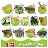 8 Pack Wild Animal Toys with Educational Booklet and Gift Box, Realistic Safari Animals Figures for Kids, Plastic Zoo Animals Figurines for Toddler Ages 1-3, Jungle Birthday Party Favor for Boy Girl ( 8 Pack Wild Animal Toys with Educational Booklet and Gift Box, Realistic Safari Animals Figures for Kids, Plastic Zoo Animals Figurines for Toddler Ages 1-3, Jungle Birthday Party Favor for Boy Girl (