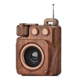 Retro Bluetooth Speaker with FM Radio, Wireless, Stereo Sound, Bluetooth 5.1, USB-C, Bass, AUX & TF-Card Input, Portable for Home, Office, Travel, Gift Ideas, Brown - Retail: $40 Retro Bluetooth Speaker with FM Radio, Wireless, Stereo Sound, Bluetooth 5.1, USB-C, Bass, AUX & TF-Card Input, Portable for Home, Office, Travel, Gift Ideas, Brown - Retail: $40