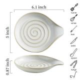 Spoon Rest for Stove Top, Ceramic Spoon Holder for Kitchen Counter Large Spatula Rest Coffee Spoon Holder Cooking Utensil Rest Modern Farmhouse Kitchen Décor for Valentine's Day, Cream, 5 Inch - Re Spoon Rest for Stove Top, Ceramic Spoon Holder for Kitchen Counter Large Spatula Rest Coffee Spoon Holder Cooking Utensil Rest Modern Farmhouse Kitchen Décor for Valentine's Day, Cream, 5 Inch - Re