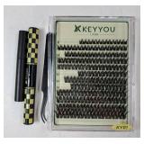 Lash Clusters Kit Volume 144pcs 8-18MIX Lash Extension Kit Thick Lash Clusters D curl with Bond and Seal, Remover, Applicators for DIY Thin Band Eyelash Clusters at Home (KY04 Kit) - Retail: $14 Lash Clusters Kit Volume 144pcs 8-18MIX Lash Extension Kit Thick Lash Clusters D curl with Bond and Seal, Remover, Applicators for DIY Thin Band Eyelash Clusters at Home (KY04 Kit) - Retail: $14