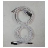 LED USB C Cable [2-Pack, 6FT], Color Change Visible Flowing LED Type C Fast Charging Cable Compatible with Phone 16 15, Samsung Galaxy S24 S23, Pixel and More (Color-Changing) - Retail: $15