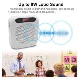 Portable Voice Amplifier for Teachers, Rechargeable Personal Amplifier Mic PA System Headset Microphone with Speaker for Teachers, Training, Meeting, Tour Guide, Yoga, Classroom (White) - Retail: $20 Portable Voice Amplifier for Teachers, Rechargeable Personal Amplifier Mic PA System Headset Microphone with Speaker for Teachers, Training, Meeting, Tour Guide, Yoga, Classroom (White) - Retail: $20