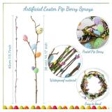26 Pcs Artificial Easter Spray Vine with Pastel Eggs and Berries Floral Stems Decorations Easter Egg Twig Branches Picks for Floral Arrangement Centerpieces Craft Wreath Making Home Decor - Retail: $1 26 Pcs Artificial Easter Spray Vine with Pastel Eggs and Berries Floral Stems Decorations Easter Egg Twig Branches Picks for Floral Arrangement Centerpieces Craft Wreath Making Home Decor - Retail: $1