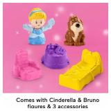 Disney Princess Cinderella 2-Figure On-the-Go Playset for Toddler Pretend Play by Fisher-Price Little People Disney Princess Cinderella 2-Figure On-the-Go Playset for Toddler Pretend Play by Fisher-Price Little People