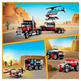 LEGO - Creator 3 in 1 Flatbed Truck with Helicopter Toy 31146 LEGO - Creator 3 in 1 Flatbed Truck with Helicopter Toy 31146