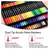 72 Colors Acrylic Paint Markers, Dual Tip with Fine Tip and Brush Tip Pens for Stone, Wood, Calligraphy, Canvas, Ceramic, Metal, Glass, Rock Painting, DIY Crafts 72 Colors Acrylic Paint Markers, Dual Tip with Fine Tip and Brush Tip Pens for Stone, Wood, Calligraphy, Canvas, Ceramic, Metal, Glass, Rock Painting, DIY Crafts