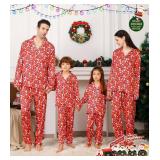 ANGELGGH Silk Christmas Pajamas for Family Matching Satin Holiday PJs Sets 2 Pcs Festival Party Button Down Sleepwear (Men, XL, Silk Red Snowman) ANGELGGH Silk Christmas Pajamas for Family Matching Satin Holiday PJs Sets 2 Pcs Festival Party Button Down Sleepwear (Men, XL, Silk Red Snowman)