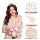 CAVETEE Birthday Decorations for Women, Rose Gold Party Decorations Kit Including Crown and Sash, Happy Birthday Banner and Cake Topper for Women and Girls Party (16th) CAVETEE Birthday Decorations for Women, Rose Gold Party Decorations Kit Including Crown and Sash, Happy Birthday Banner and Cake Topper for Women and Girls Party (16th)