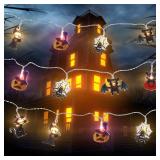 Halloween String Lights Battery Operated 3D Spider Web Bat Pumpkin Grim Reaper Holiday Decor 20 Feet 40 Led Colored Lights Indoor/Outdoor Halloween Party Supplies Decoration (orange,purple,black) Halloween String Lights Battery Operated 3D Spider Web Bat Pumpkin Grim Reaper Holiday Decor 20 Feet 40 Led Colored Lights Indoor/Outdoor Halloween Party Supplies Decoration (orange,purple,black)