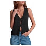 BZB Sweater Vest Women 2025 Summer Basic Tank Tops Crochet Knit Vests Sexy Sweater Sleeveless Vest Top Size Large BZB Sweater Vest Women 2025 Summer Basic Tank Tops Crochet Knit Vests Sexy Sweater Sleeveless Vest Top Size Large