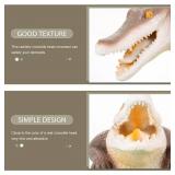 Angoily Floating Crocodile Head Ornament Realistic Pond Animal Decor Lightweight Outdoor Garden Sculpture Patio Pool Head Model Angoily Floating Crocodile Head Ornament Realistic Pond Animal Decor Lightweight Outdoor Garden Sculpture Patio Pool Head Model