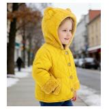 Baby Girl Winter Jackets Coat 18M Toddler Light Button-up Outwear with Hooded Baby Girl Winter Jackets Coat 18M Toddler Light Button-up Outwear with Hooded