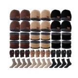 Suhine 60 Piece Winter Hats Gloves Scarves Homeless Winter Care Package Valentines Gift (Dark Colors) Suhine 60 Piece Winter Hats Gloves Scarves Homeless Winter Care Package Valentines Gift (Dark Colors)