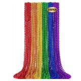 24 PCS Rainbow Beads Necklaces, 33' Round Pride Beaded Bulk, LGBT Colorful Plastic Bead Necklaces, 6 Colors Pride Month Parade Throw Accessories Stuff for Gay Lesbian Party Supplies Decorations 24 PCS Rainbow Beads Necklaces, 33' Round Pride Beaded Bulk, LGBT Colorful Plastic Bead Necklaces, 6 Colors Pride Month Parade Throw Accessories Stuff for Gay Lesbian Party Supplies Decorations